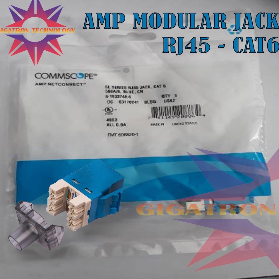 Modular Jack RJ45 Cat 6 Amp Commscope Modular Jack Cat6 RJ45 UTP Toolless Toolless Keystone Amp Comm