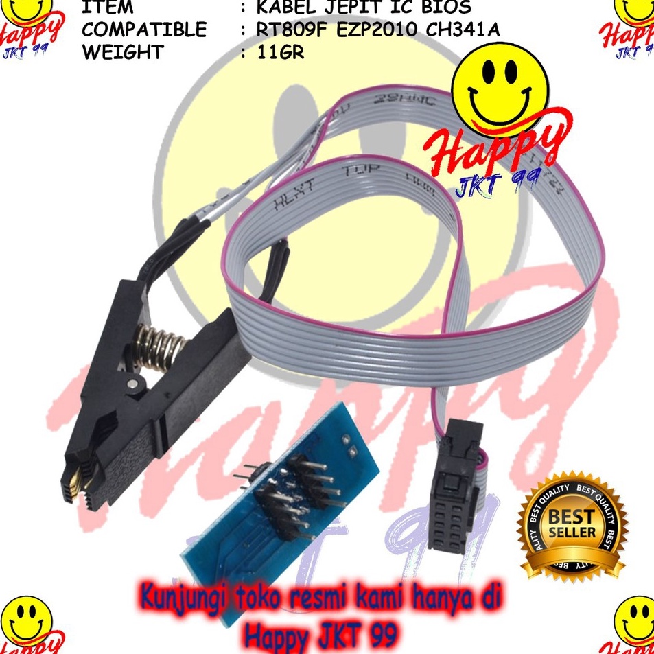 Happy JKT 99 IC Test Clip SOP8 SOIC8 EEPROM Socket Clip Flash Socket Bios Clip