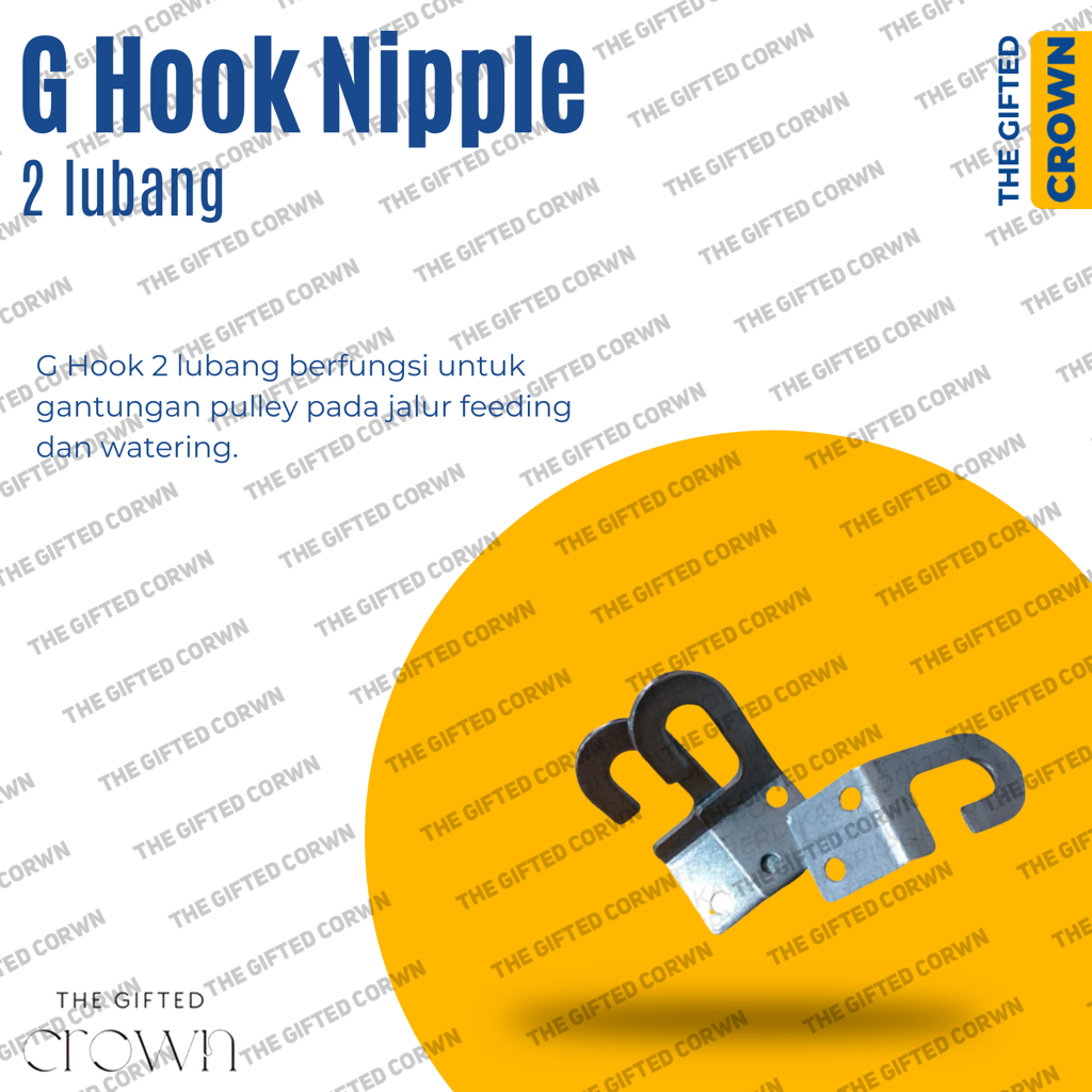 GANTUNGAN G-HOOK NIPPLE 2 HOLES/HOOK/HANGER/HOOK/CURTAIN/TARPAL