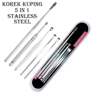 Alat Pembersih Telinga 5in1 Stainless Alat Korek Kuping Ear Wax