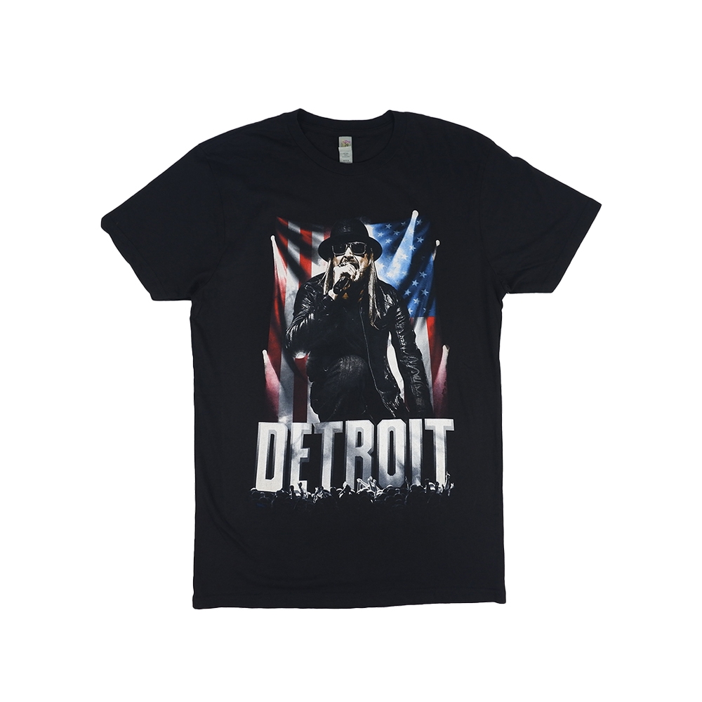 Kid Rock Tee Detroit Tour 2015 Tshirt สีดํา