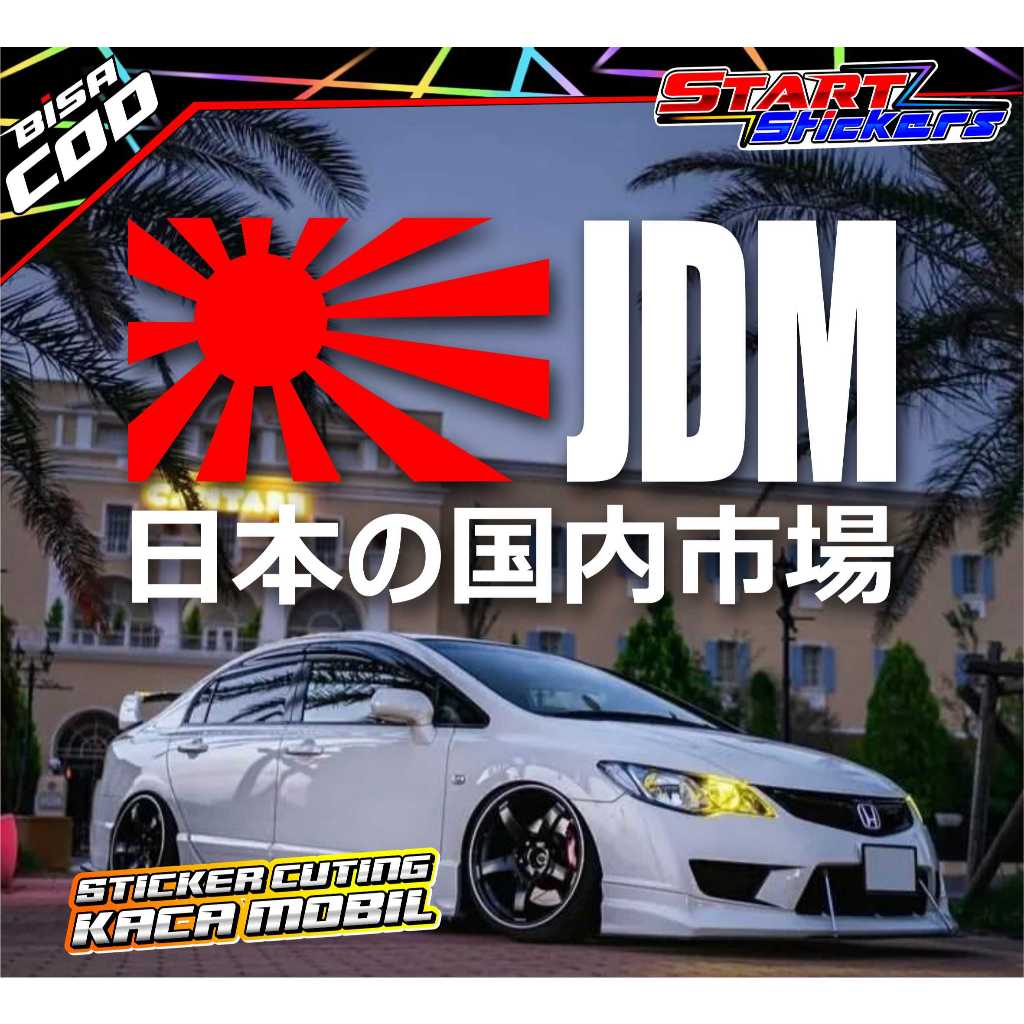 JDM MODEL CAR WINDOW CUTTING STICKER / JDM STYLE JAPAN MODIFIED CAR VARIATION STICKER