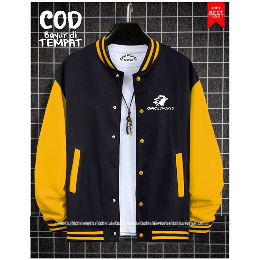 เสื้อแจ็คเก็ต Varsity ฟรีพร้อมปุ่มข้อความสีขาว Onic Esporst 09 เสื้อกันหนาวมีฮู้ด Distro ล่าสุดสําหรับผู้ชายและผู้หญิง