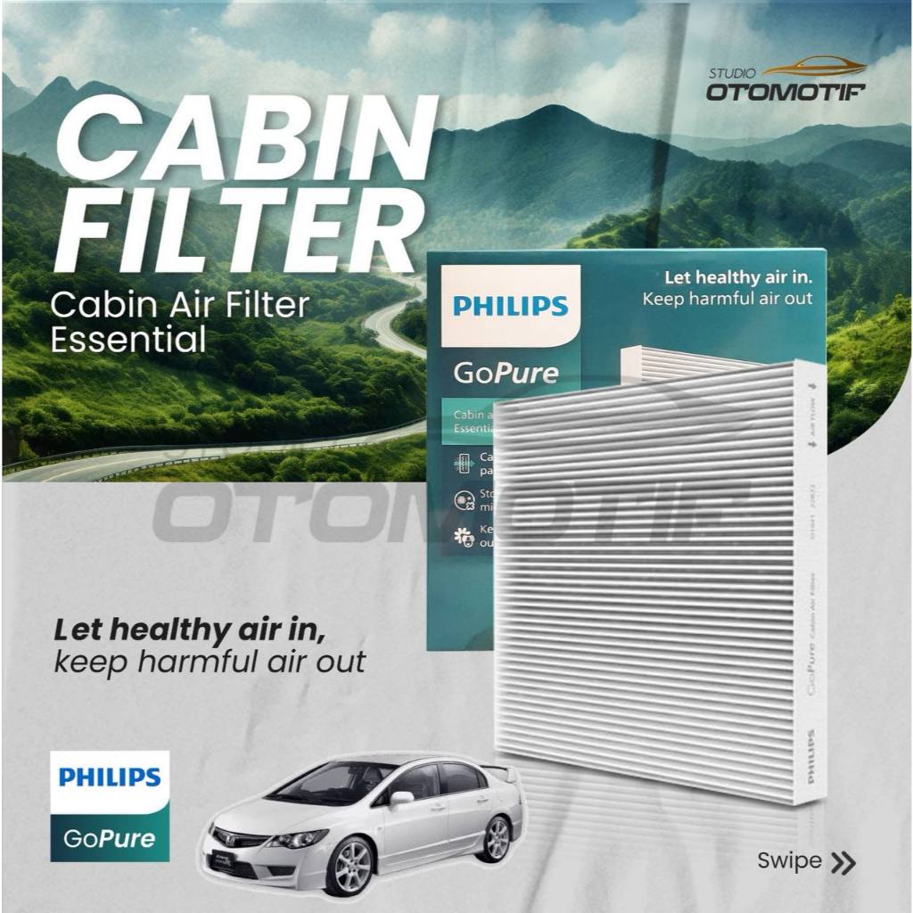Philips Gopure Filter AC Civic FD FB 2006-2015 Cabin D1041