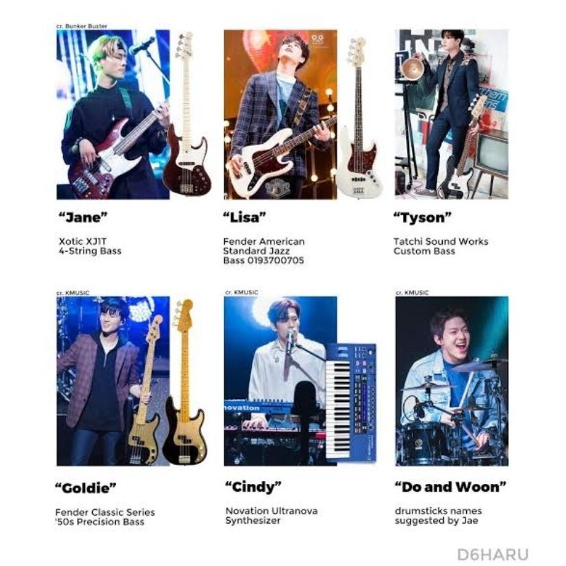 DAY6 COLLECTION ของ MINIATURE GUITAR DAY6