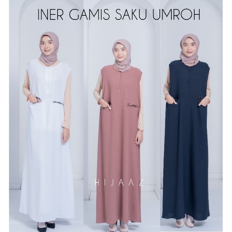 YKK ZIPPER POCKET UMROH INNER GAMIS