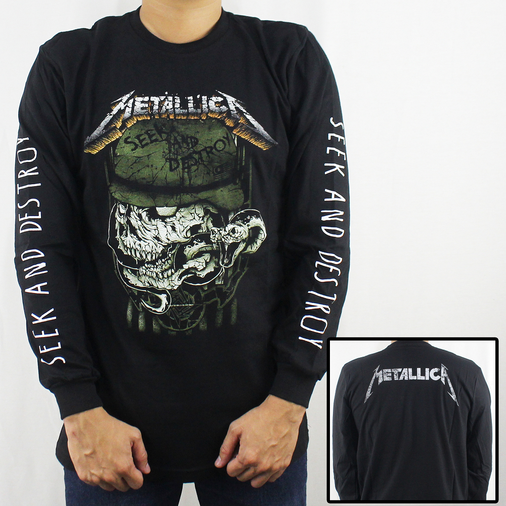 Metallica Music Shirt แขนยาว 01 SIZE L XL XXL - เสื้อยืด - เสื้อยืดเพลง - เสื้อแขนยาว - เสื้อยืดเพลง