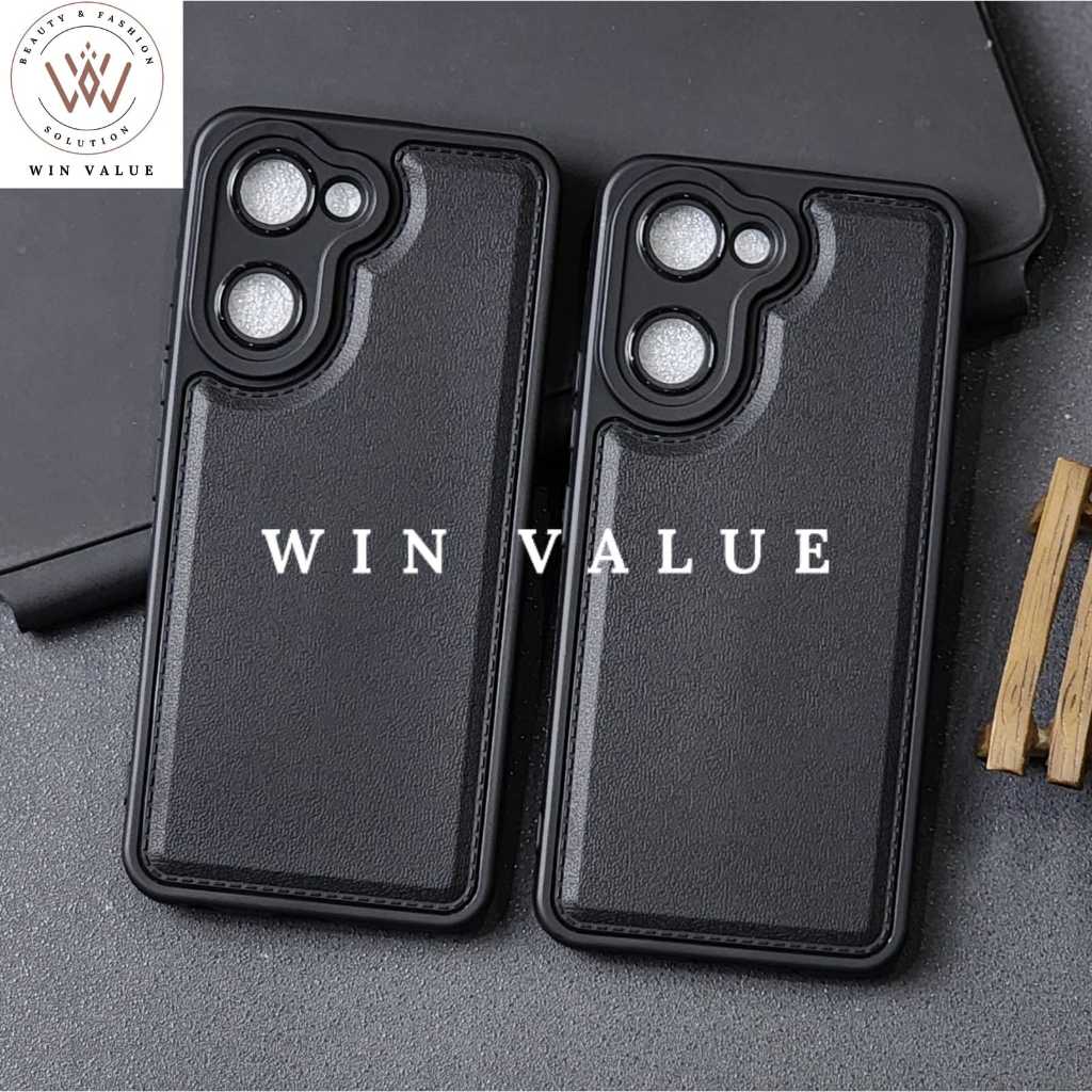 Vivo Y03 Vivo Y03T Case Leather Black Softcase Vivo Y03 Vivo Y03T