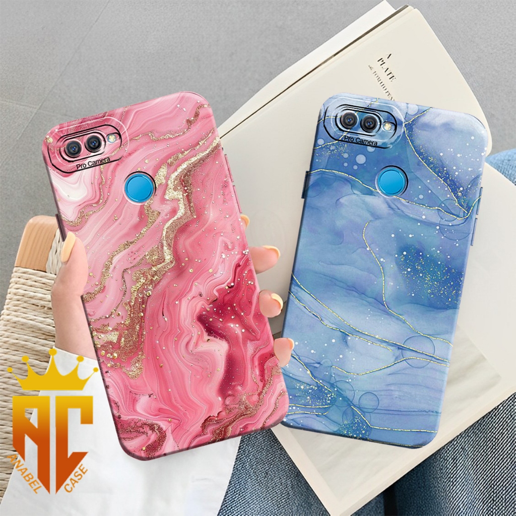 HP Softcase OPPO A5S/A12/ A7/A11K/OPPO F9/REALME 2 PRO Beautiful Elegant Aesthetic Marble Wallpaper 