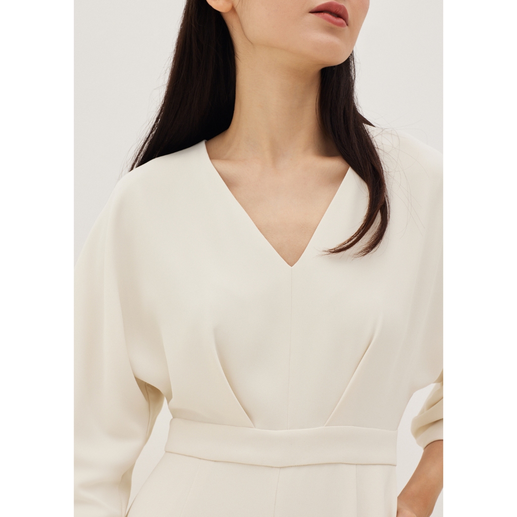 จั๊มสูทขาตรง Keziah pleat