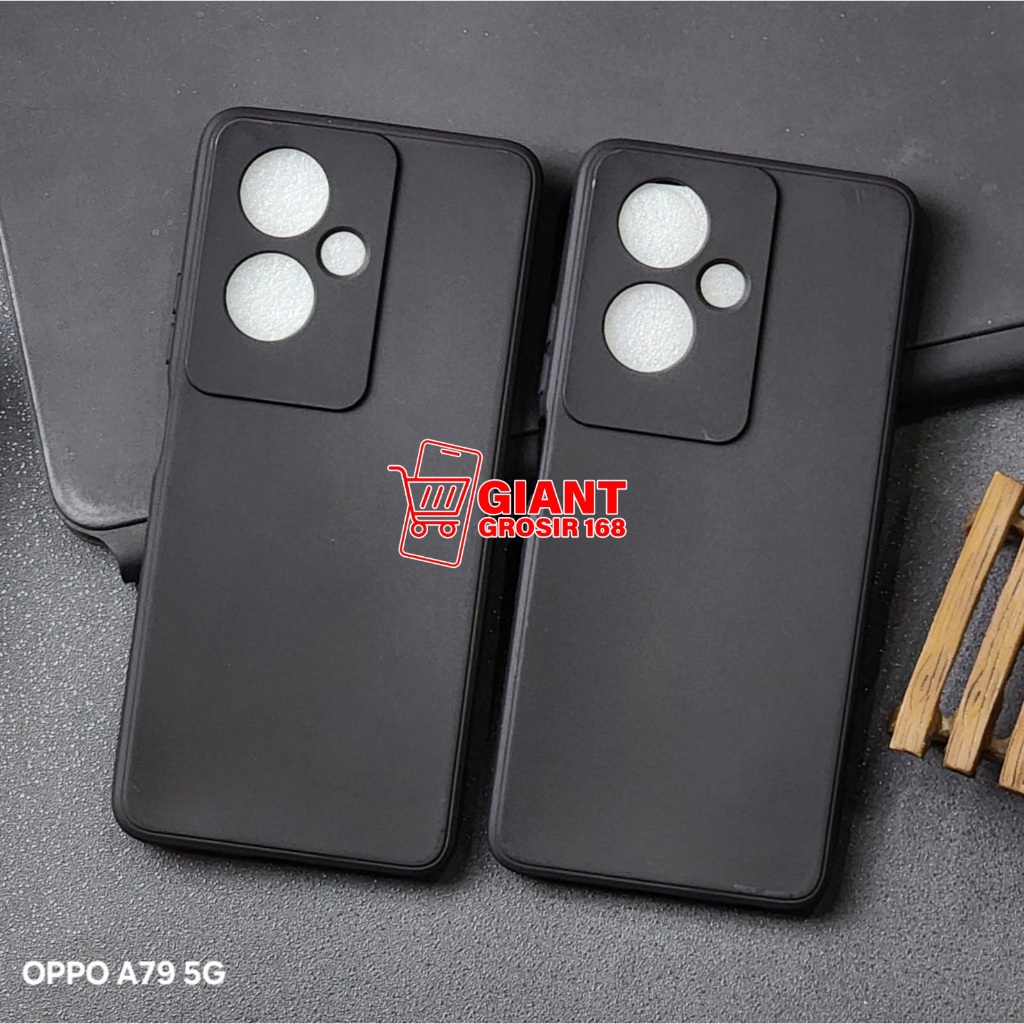 Oppo A79 5G Case Macaron Black Silicone Matte Black Oppo A79 5G