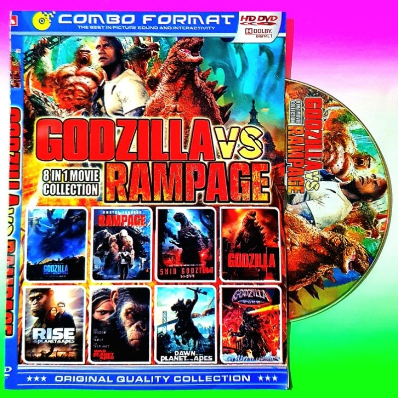 Godzilla RAMPAGE PLANET OF THE APES Mixed Collection DVD Cassette