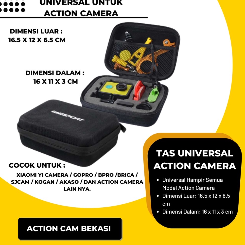 อย่าพลาดสําหรับสั่งซื้อ Xiaomi Yi Bpro5 GoPro Kogan Akasu Universal Action Camera Bag Storage Case