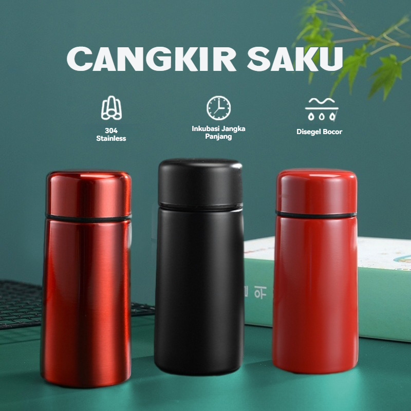 TERMOS MINI POCKET TUMBLER 160 ML 200 STAINLESS STEEL & HOT COOL WATER COFFEE HEAT RESISTANT /