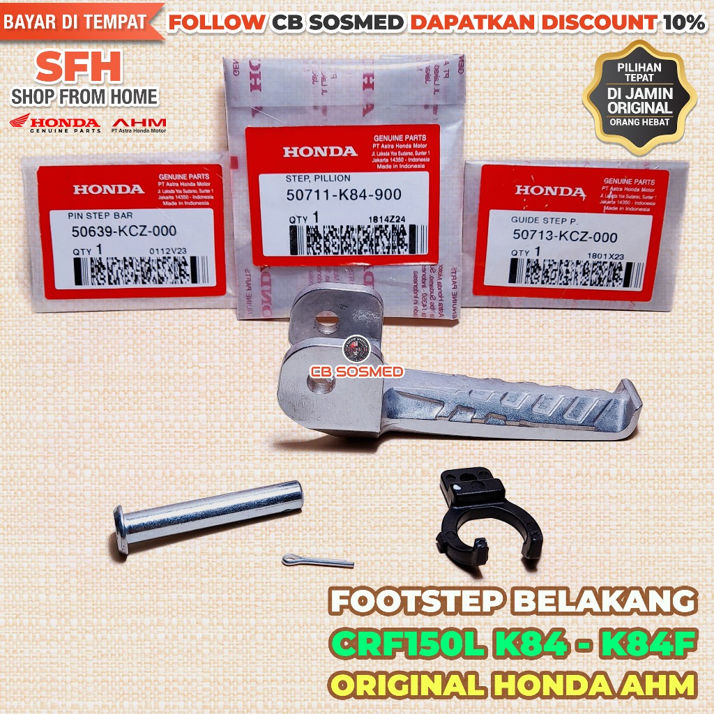 พักเท้าหลัง CRF 150L K84 พักเท้าหลังขวาซ้าย CRF150L K84F Footstep Guide CRF 150 L K84 Original Honda