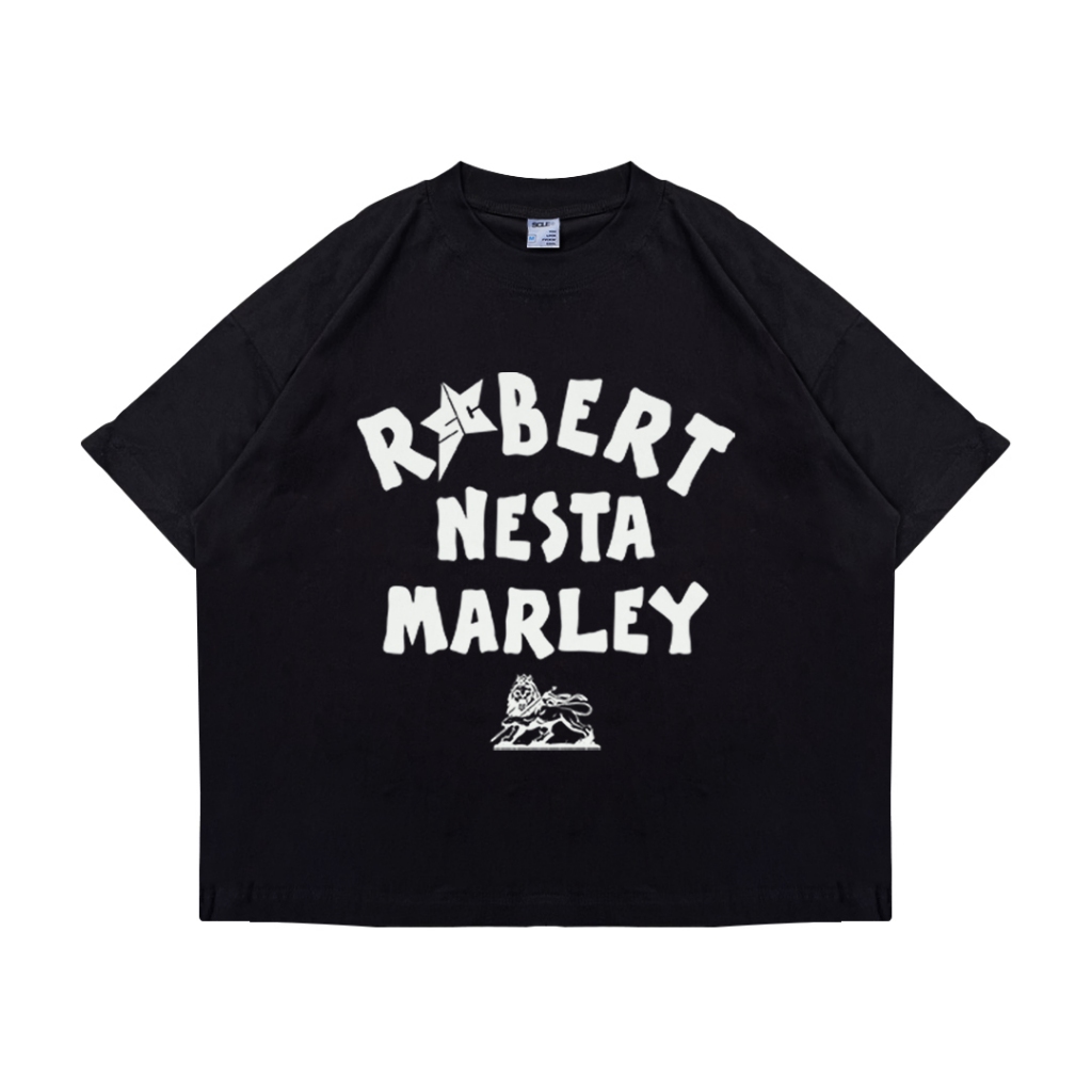 สังคมสังคม | เสื้อยืด OVERSIZE BOXY NESTA MARLEY BLACK
