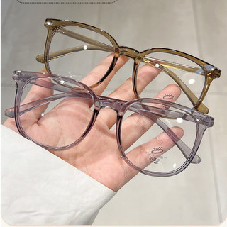 Kacamata Transparan Anti-Radiasi Wanita/ Kacamata Korea Wanita Fashion Retro Bentuk Kotak Eyeglasses