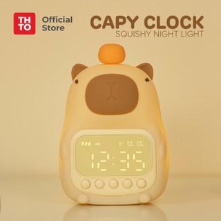 THTO Lampu Tidur Night Light Alarm Jam Digital Squishy Model Capy Clock A096