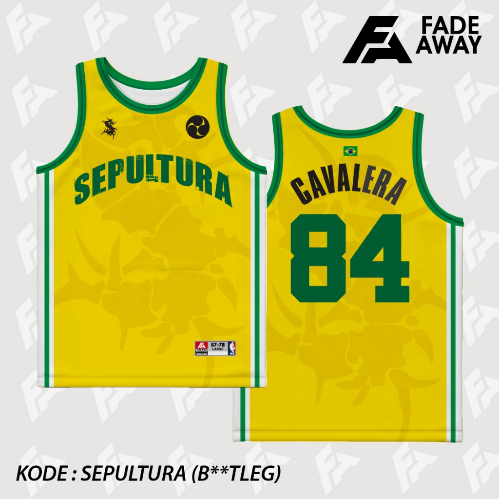 CAVALERA BROTHERS SEPULTURA เสื้อแข่งบาสเก็ตบอล