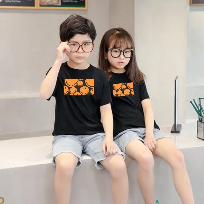 นําเข้า EMOTICON เสื้อยืดเด็กชายและเด็กหญิง / Distro Boys and Girls เสื้อยืด EMOTICON Motif สําหรับอ
