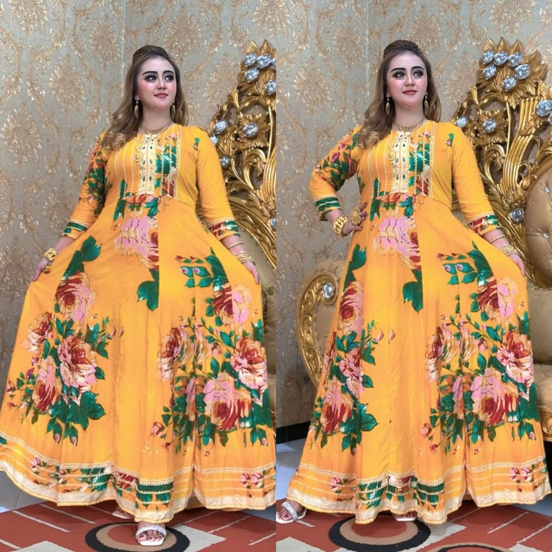 ลายใหม่ล่าสุด Indian Gamis Hindi Dress Premium Indian Gamis