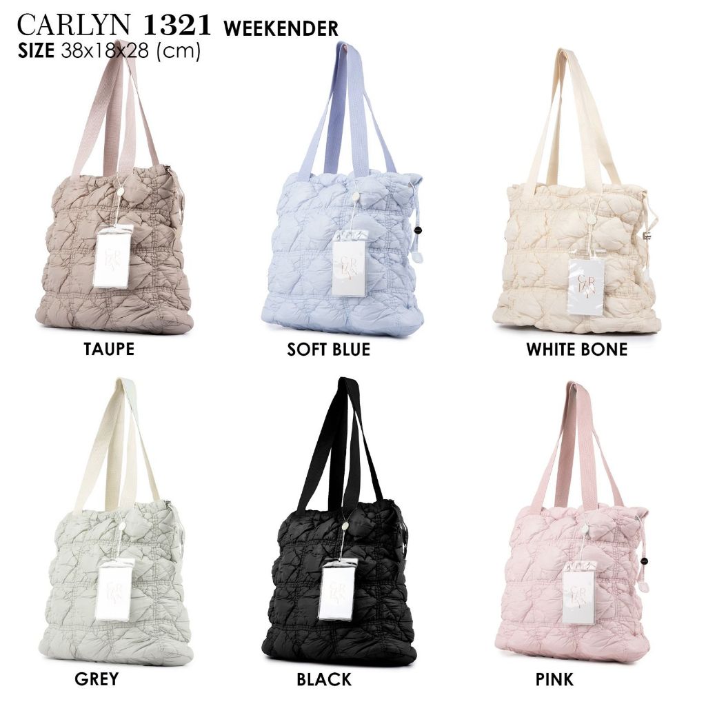 Womens Totebag Bag - CARLYN PUFF Weekender Fashion Bag Women