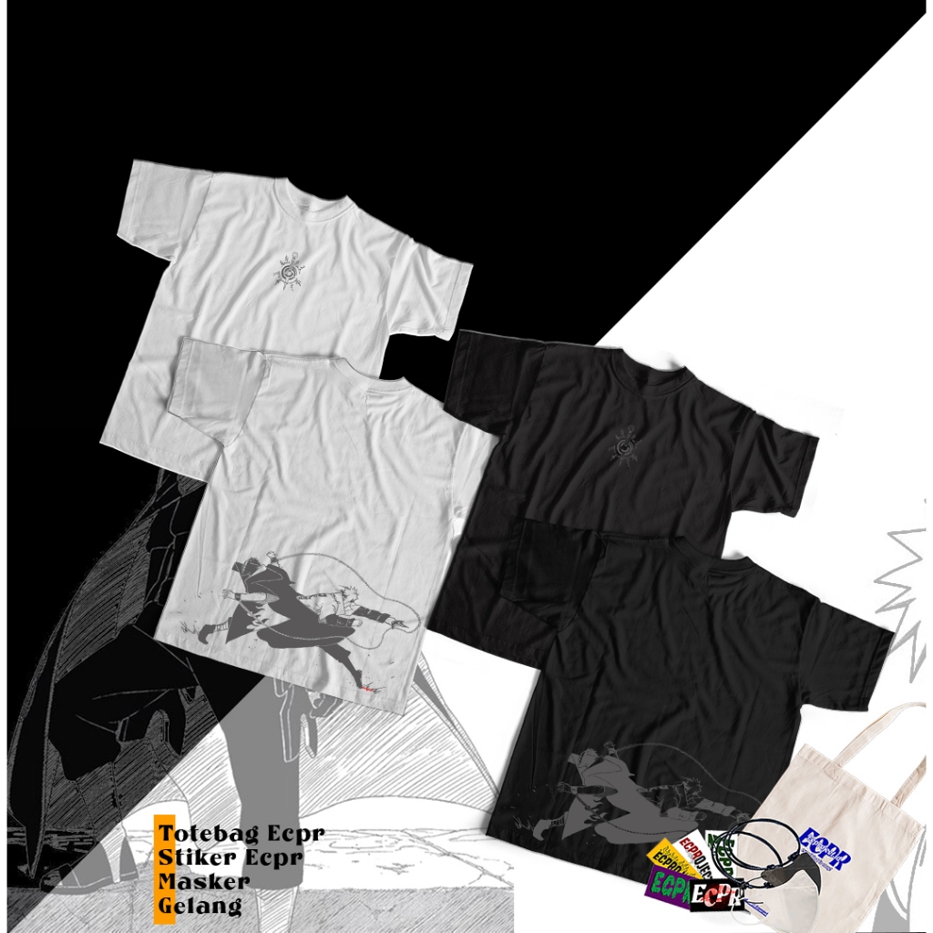 [ANIME COMBO V4] OBITO VS MINATO VERSION T-SHIRT - REGULAR COTTEN