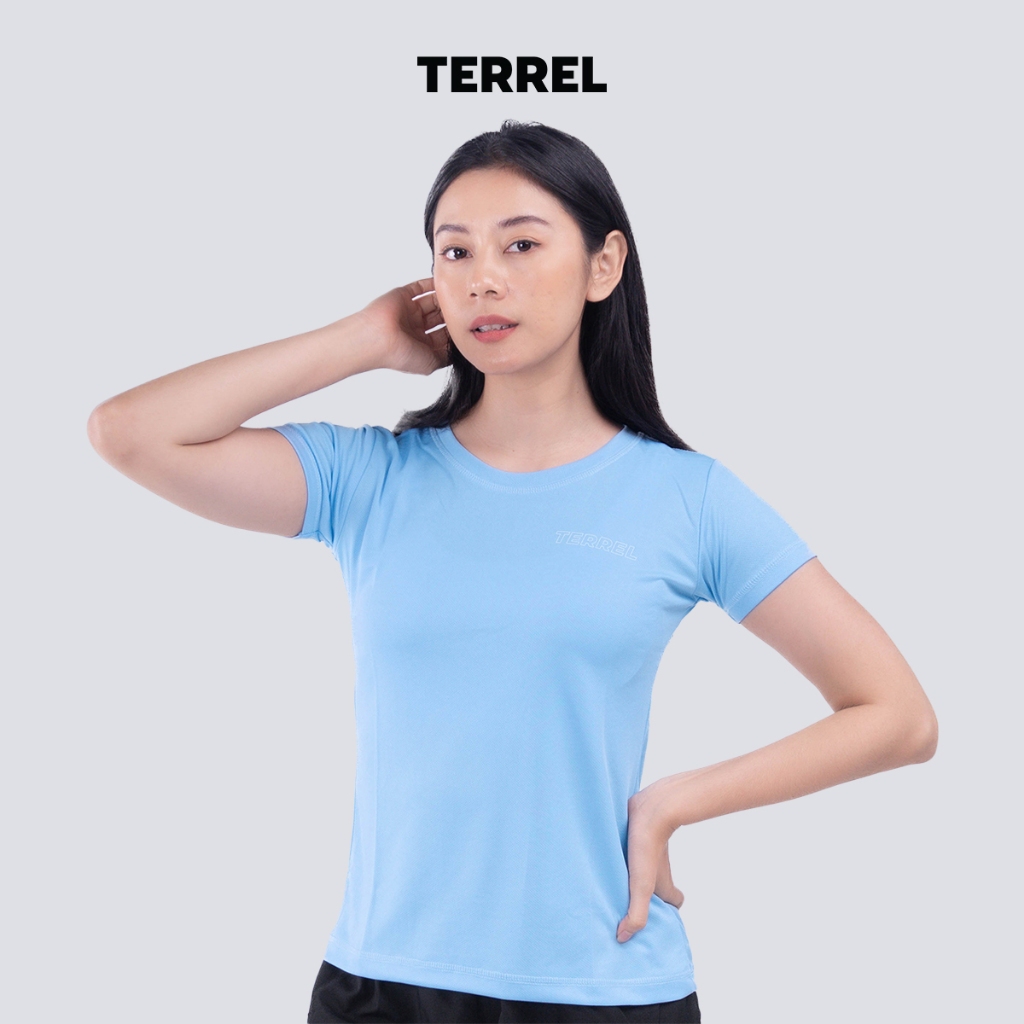 Terrl Sportswear Basic Tee Sky Blue Womens Dry Fit Quick Dry Running Gym Yoga Sports Shirt