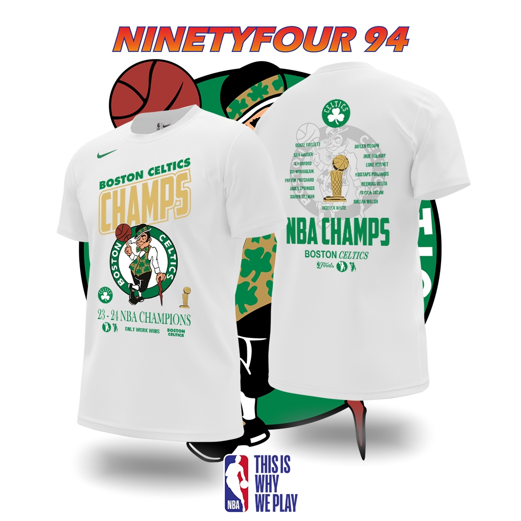 Boston CELTICS CHAMPIONS NBA 2024 เสื้อยืดบาสเก็ตบอลเสื้อยืด