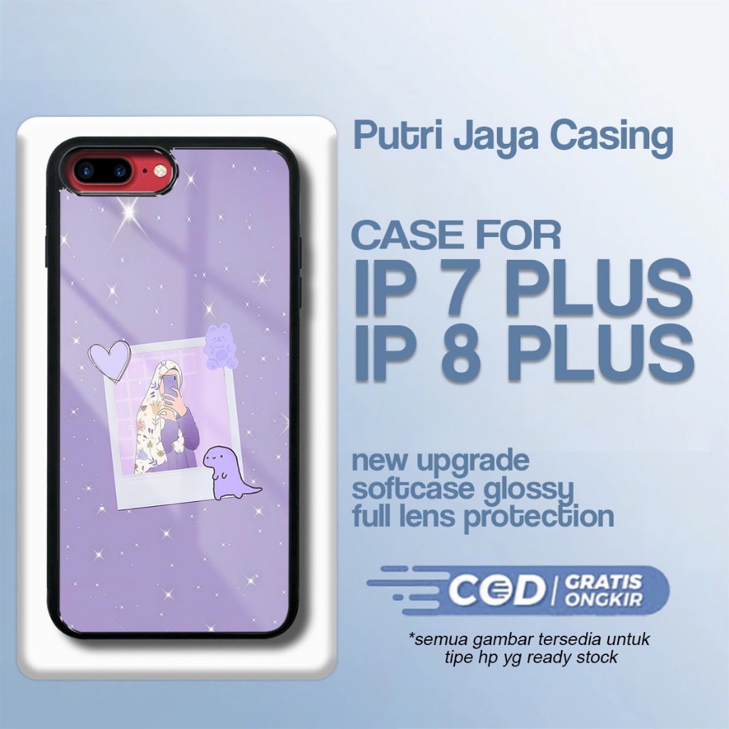 เคส Ip 7 plus / ip 8 plus ล่าสุด - Xiaomi Ip 7 plus / ip 8 plus - Hijab Motif - Premium Glossy Hardc