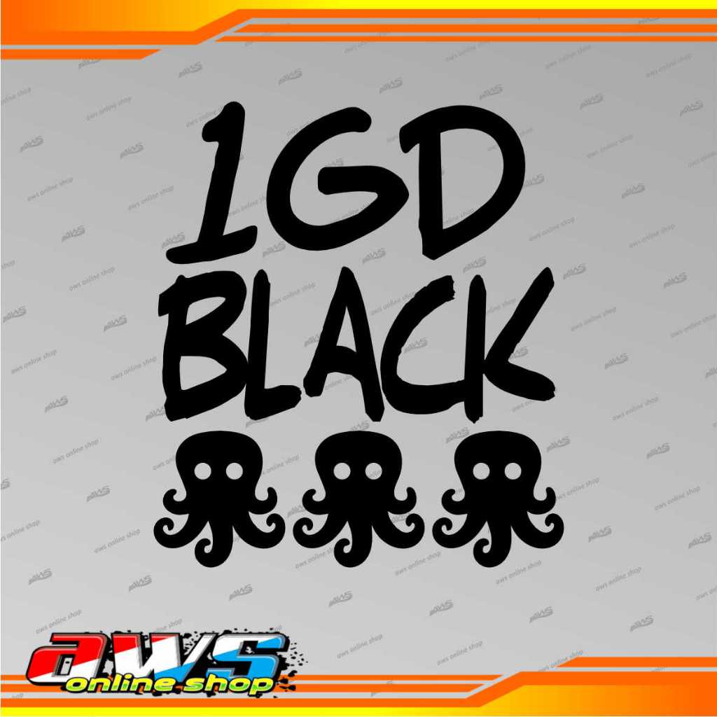 สติ๊กเกอร์ 1GD สีดํา