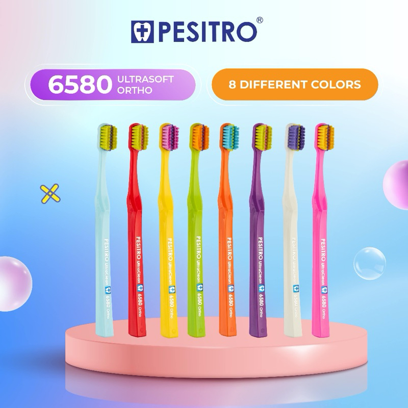 Ien ien PESITRO 6580 Ultra Soft Ortho แปรงสีฟัน Ortho Braces ทันตกรรม Braces Pesintro 6580 Ultra Sof