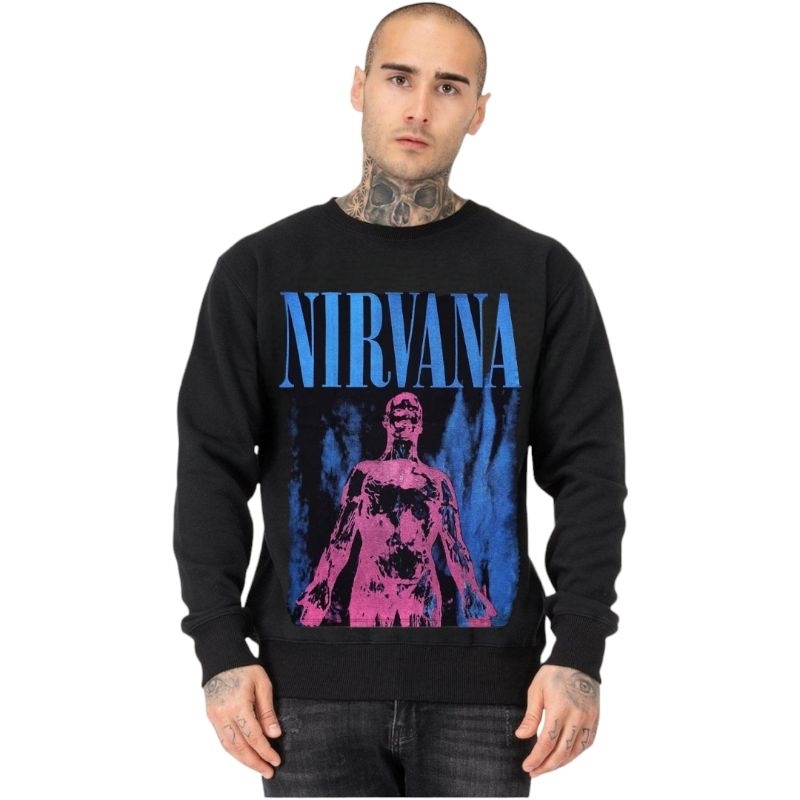 เสื้อแขนยาววง NIRVANA SLIVER PREMIUM Mens Womens Shirt เสื้อแขนยาวหนา