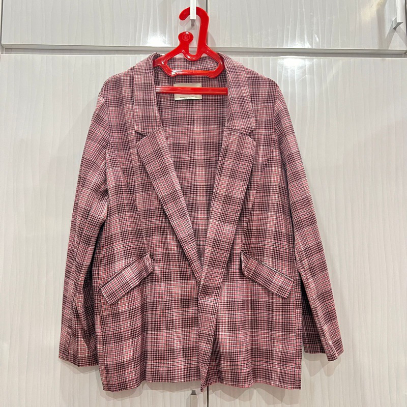 Stradivarius Tartan Blazer