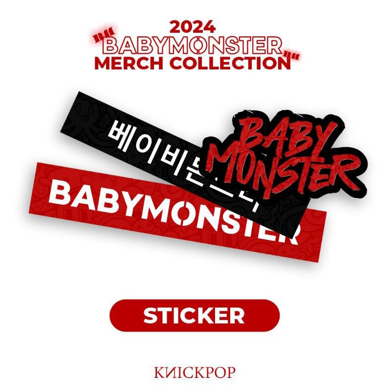 สติ๊กเกอร์ BABYMONSTER MERCH BY KNICKPOP