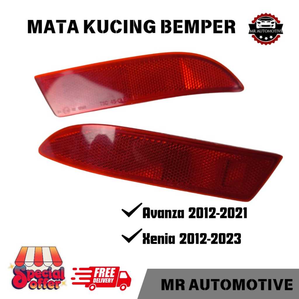 Mata Avanza 2012-2018 กันชนหลัง Cat Eye Reflector ราคาหน่วยเดิม