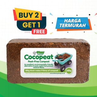 Media Tanam Cocopeat Block bebas tanin siap pakai Beli 2 Gratis 1 Berlaku Kelipatannya