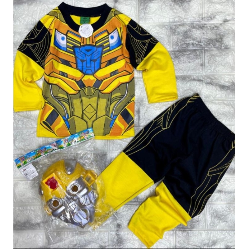 เสื้อยืด BUMBLEBEE LONG CHILDRENS BUMBLEBEE LONG CHILDRENS SUIT สามารถเพิ่มด้วยหน้ากากได้