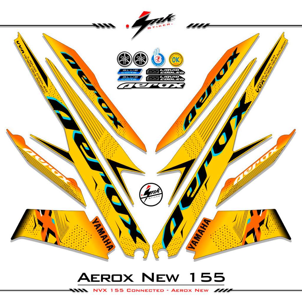 STRIPING AEROX 155 ใหม่ CONNETED MOTIF 6 / สีคอมโบ / สีฐาน / สติ๊กเกอร์ AEROX 155 เชื่อมต่อ / สติ๊กเ