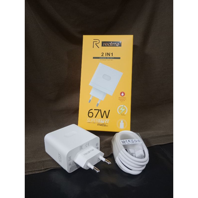 TRAVEL ADAPTER / CHARGER REALME 10 / 11 / 12 PRO / PLUS || ซุปเปอร์ดาร์ท (67W)