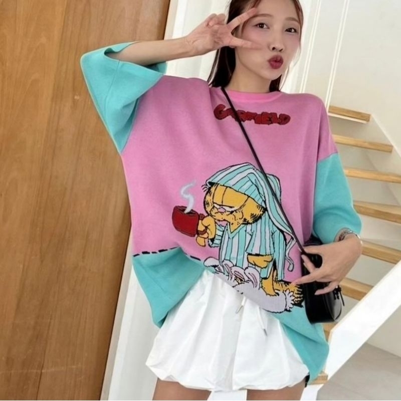 Ploypa STUDIO BKK Garfield Knit Top Knit Top New Ready Oversize