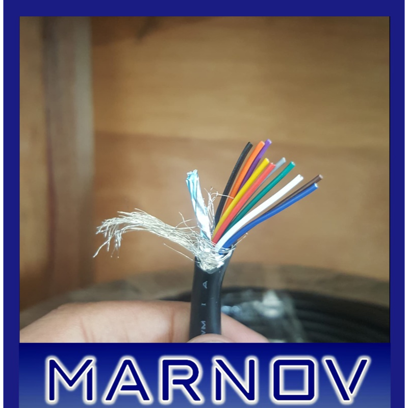 AWG 242464 10 CORE SHIELDED AWG24 ฟอยล์โล่ 0.25mm2 หน้าจอ