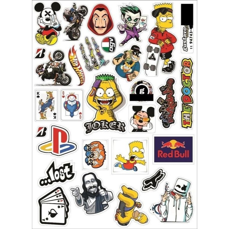 Sticker Pack Aesthetic Band Rock Metal Contemporary สําหรับกีตาร์แล็ปท็อปหมวกกันน็อค Tumbler กันน้ํา