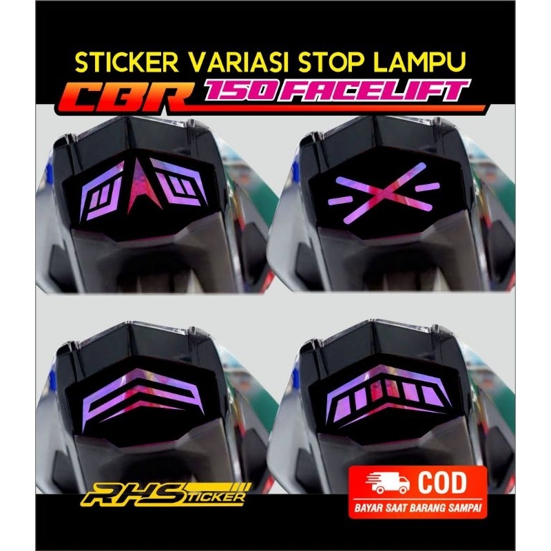 CBR 150 facelift stop lamp variation sticker