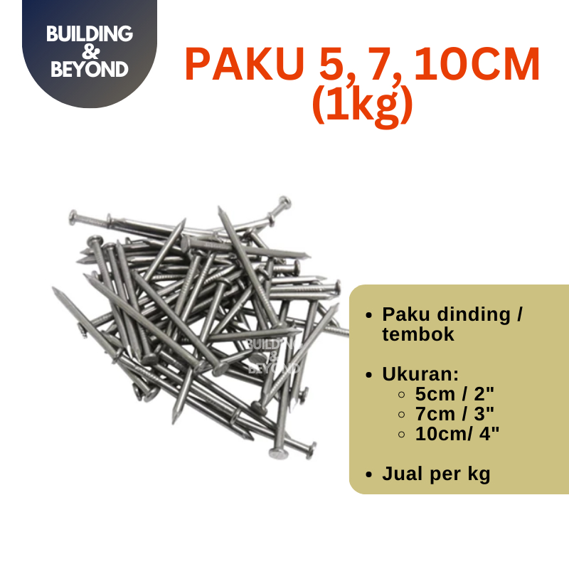 NAILS 5CM 7CM 10CM PER KG / WALL NAILS 2", 3", 4"
