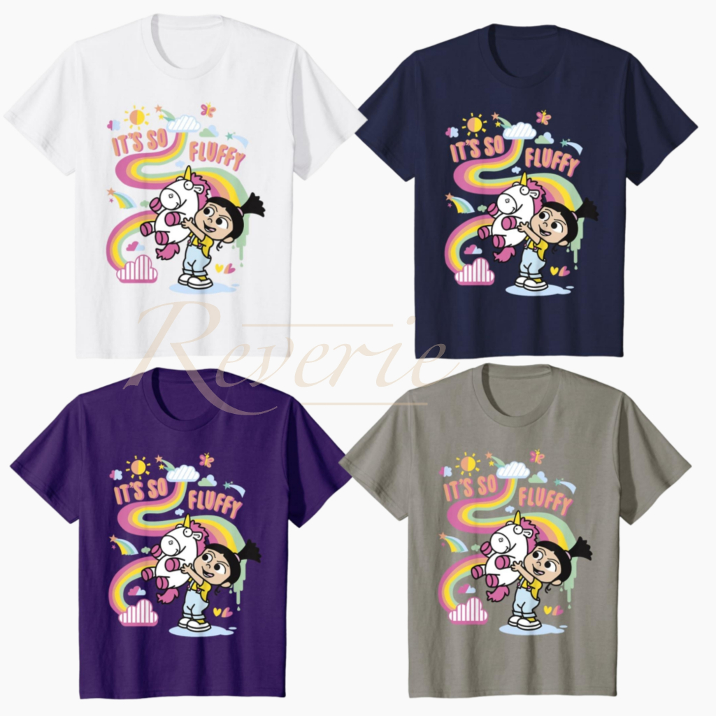 Agnes DESPICABLE ME4 TSHIRT UNICORN DM4 MINIONS เด็กผู้หญิงผู้ใหญ่ FAMILY OUTFIT MOM KIDS