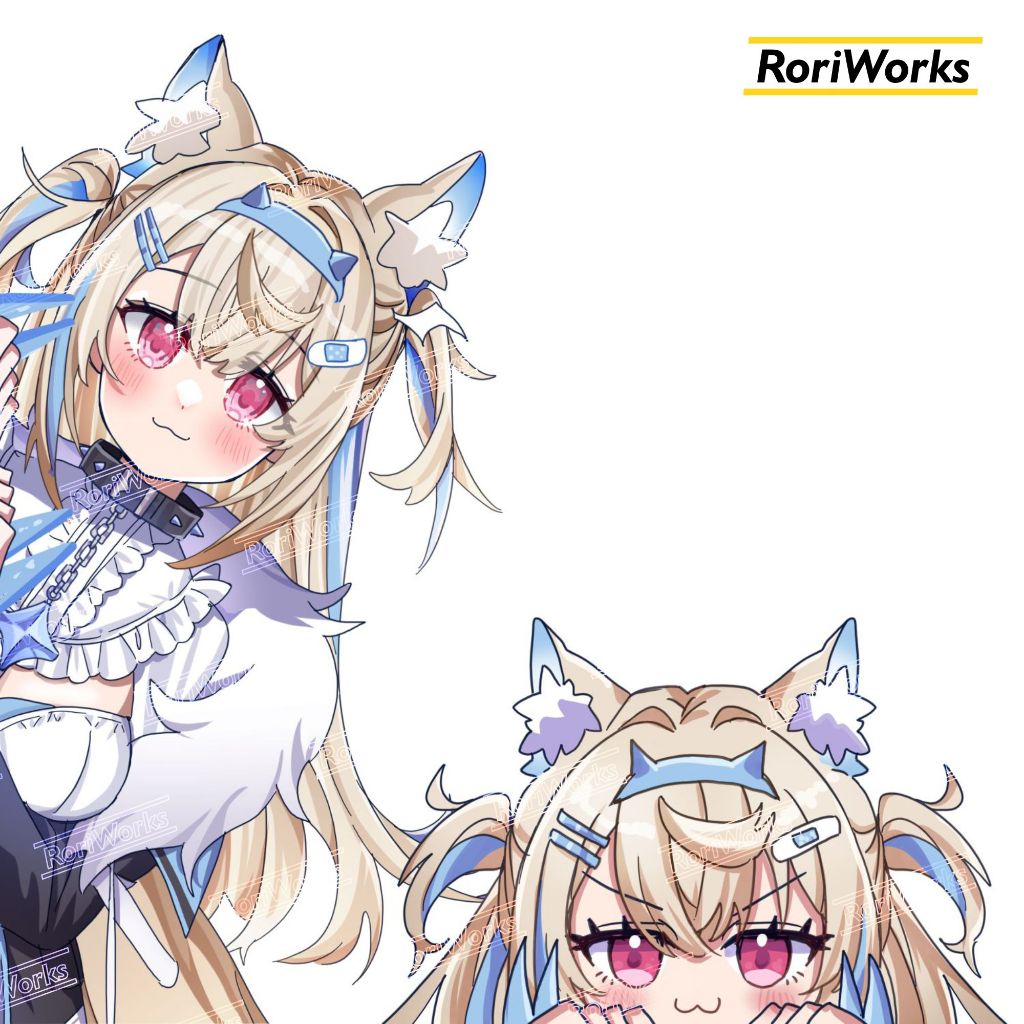 สติ๊กเกอร์อนิเมะ Peek - Fuwawa Abyssgard | Hololive Hololive | ฟูวาโมโค่