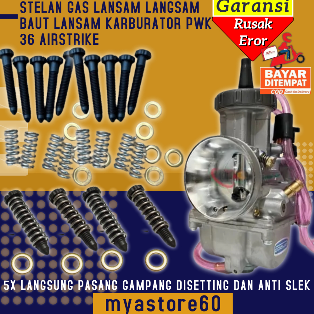 สลักเกลียวแก๊สสําหรับ Lansam คาร์บูเรเตอร์คาร์บูเรเตอร์คาร์บูเรเตอร์ AirStrike PWK 36 PWK36 ด้ายการต