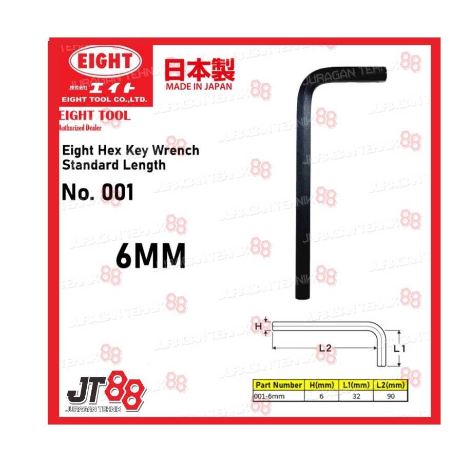 Eight Japan L Key 1.5 2.0 2.5 3.0 3.5 MM