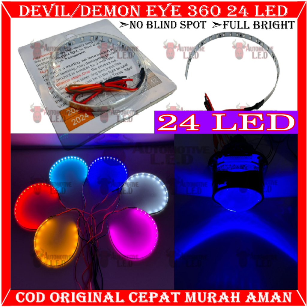 DEVIL EYE 360 24 LED ต้นฉบับ | เดอ 360 | DEVIL EYE รถจักรยานยนต์รถยนต์ | โปรเจคเตอร์ DEVIL
